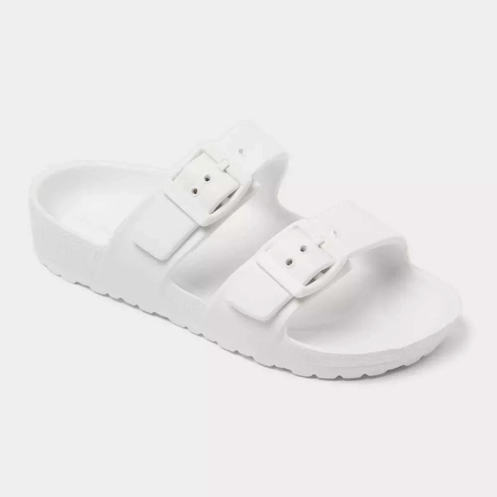 Little Girl Noa Footbed Sandals by Cat & Jack Off-White Size 2 New With Tags